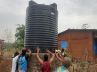 Water tank setup for Dongarwadi school Neral